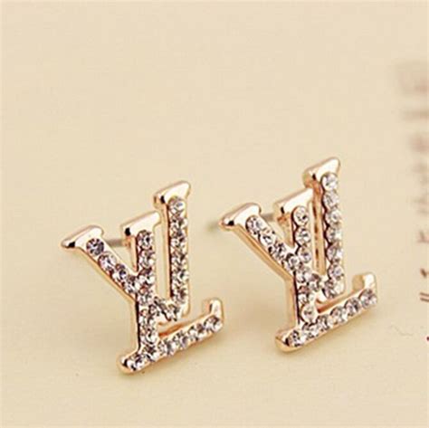 louis vuitton stud earrings gold|louis vuitton refurbished earrings.